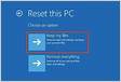 Windows 1110 Como redefinir o PC e manter meus arquivos